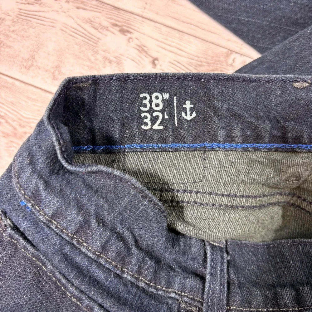Nautica Mens Straight Fit Stretch Jeans Dark Wash Indigo Denim 38x32 RP8304